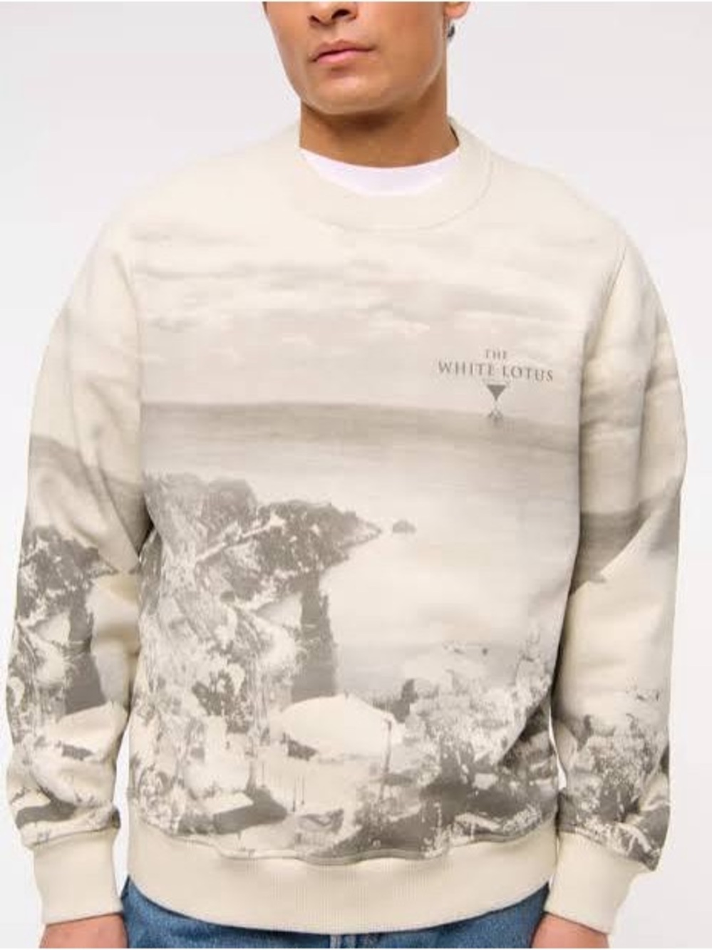 Abercrombie & Fitch The White Lotus Graphic Crew Sweatshirt Medium